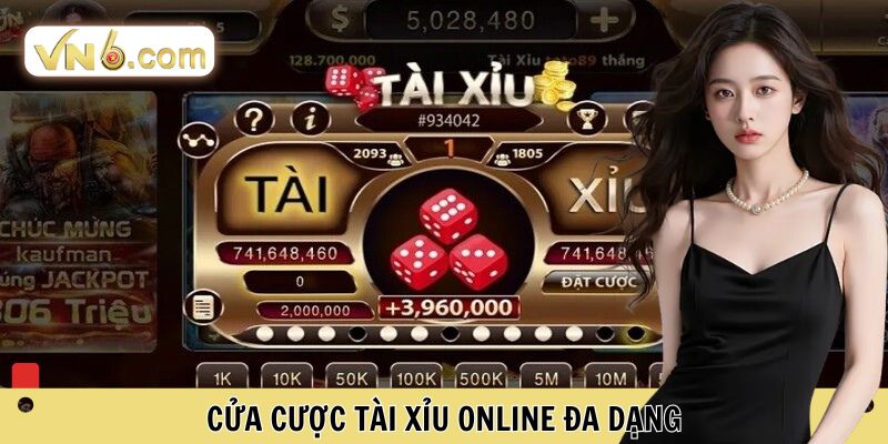 Cửa cược Tài xỉu online đa dạng
